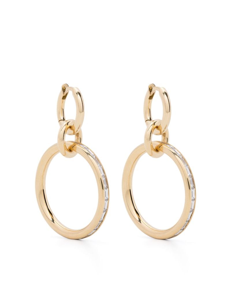 18k Yellow Gold Taryn Diamond Hoop Earrings