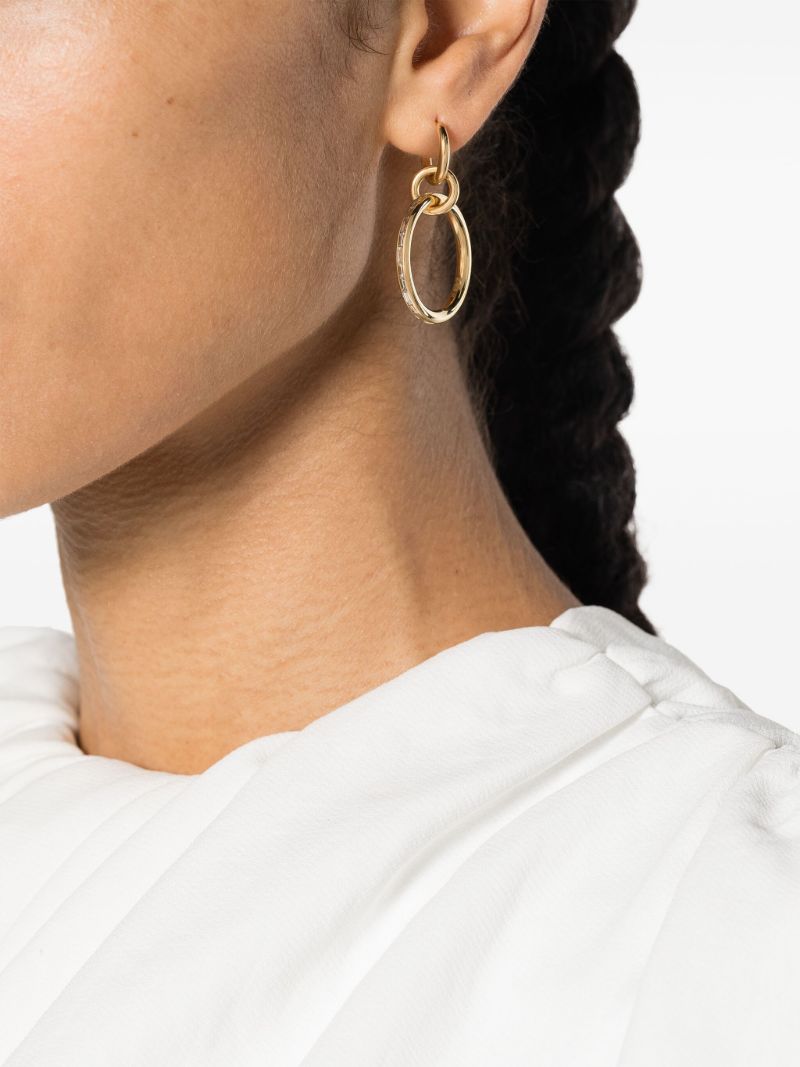 18k Yellow Gold Taryn Diamond Hoop Earrings