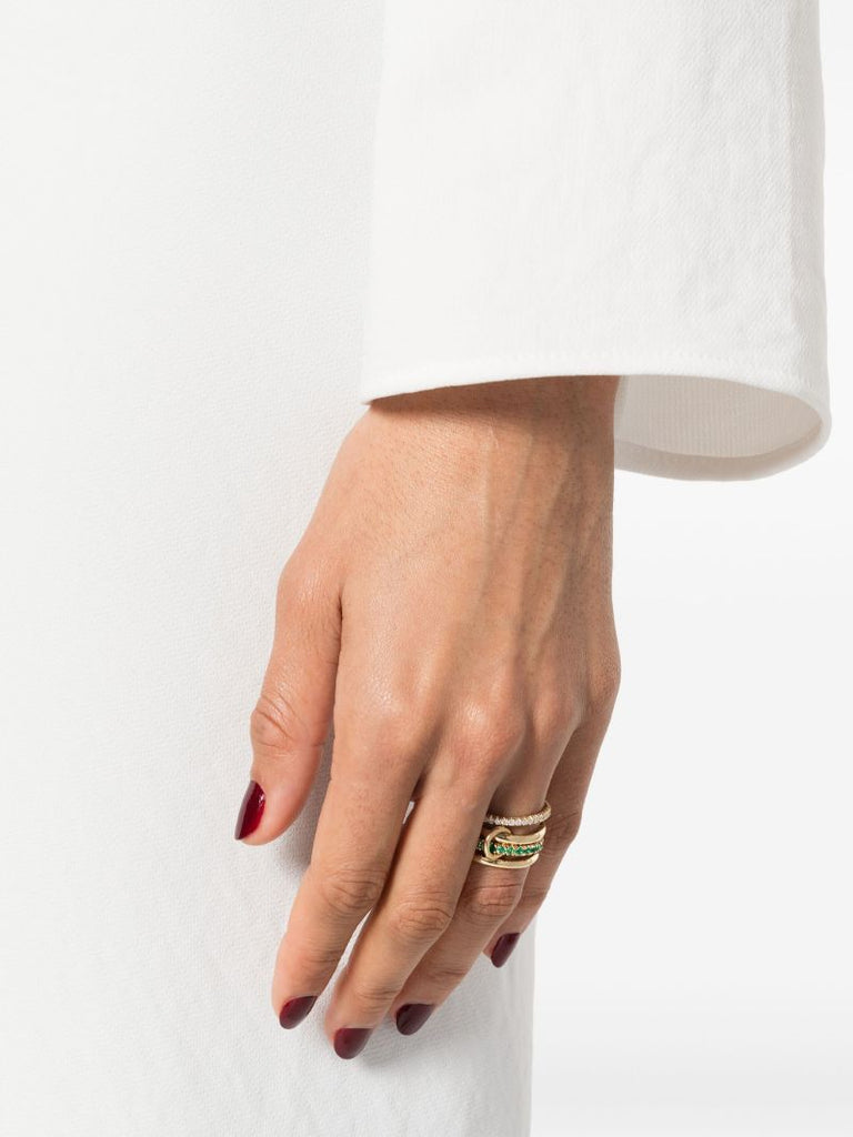 18k Yellow Gold Halley Emerald Ring