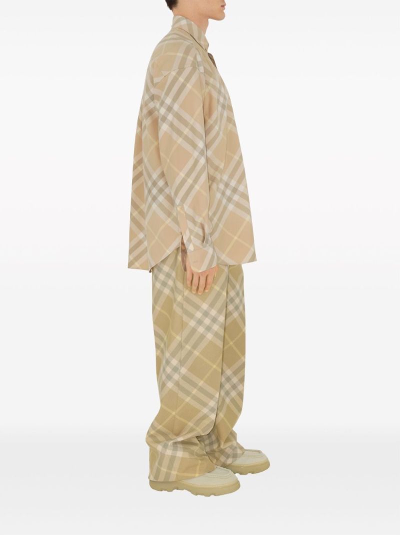 Neutral Checked Cotton Shirt