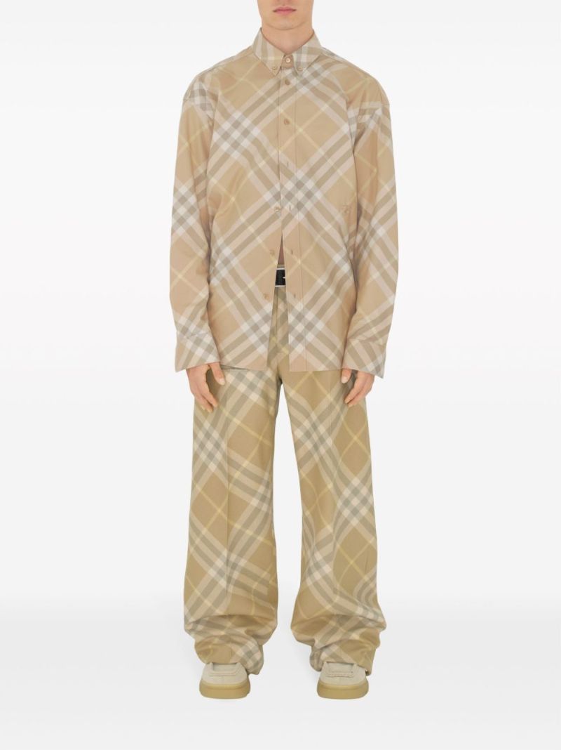 Neutral Checked Cotton Shirt