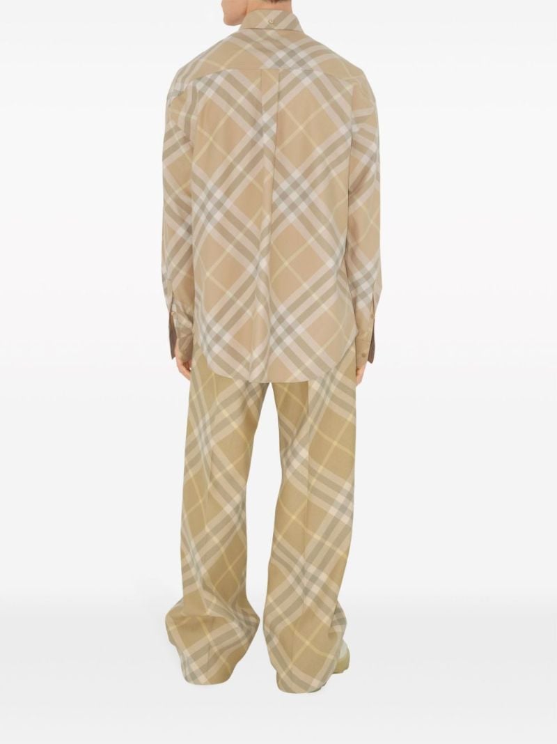 Neutral Checked Cotton Shirt