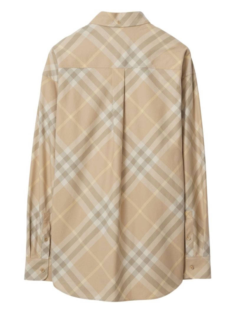 Neutral Checked Cotton Shirt