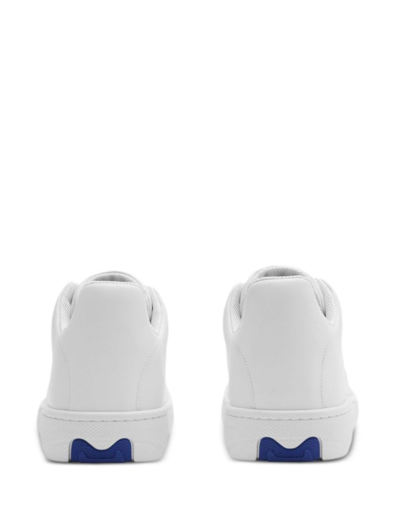 White Box Logo Debossed Sneakers