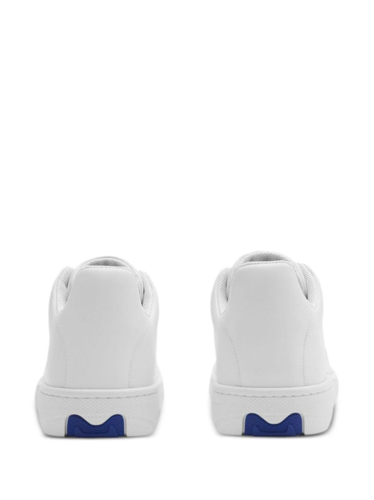White Box Logo Debossed Sneakers