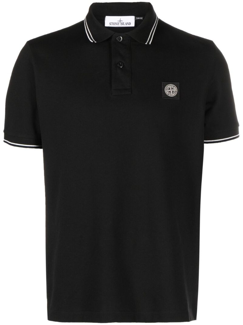 Black Organic-cotton Polo Shirt
