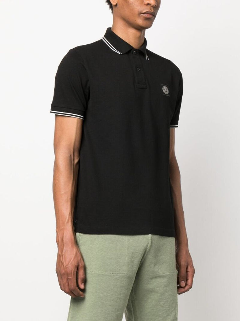 Black Organic-cotton Polo Shirt