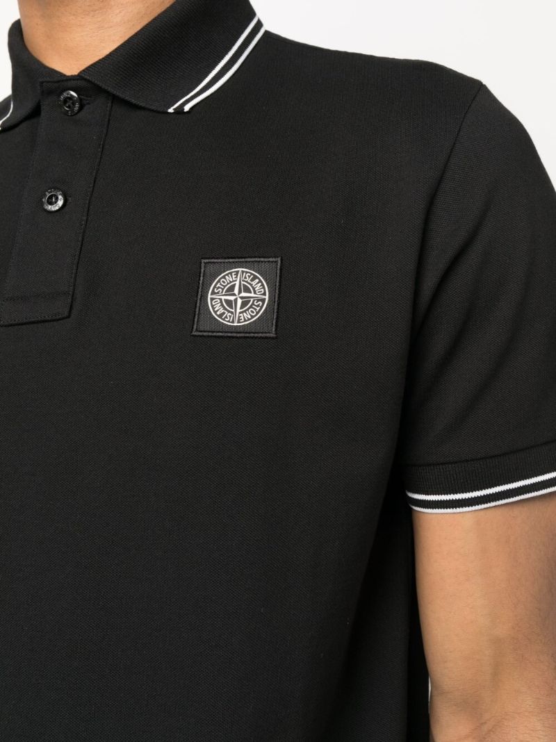 Black Organic-cotton Polo Shirt