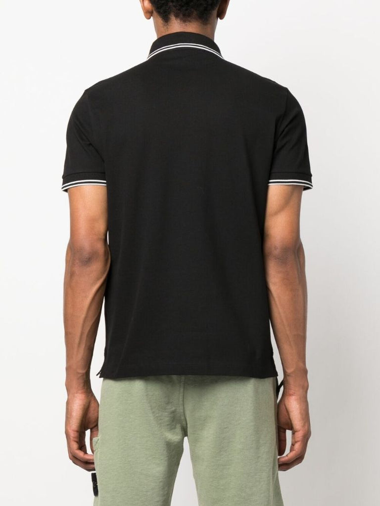 Black Organic-cotton Polo Shirt