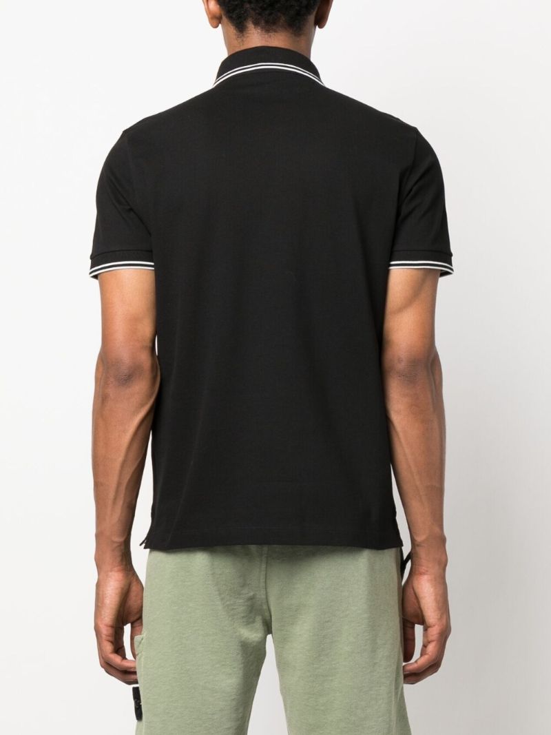 Black Organic-cotton Polo Shirt