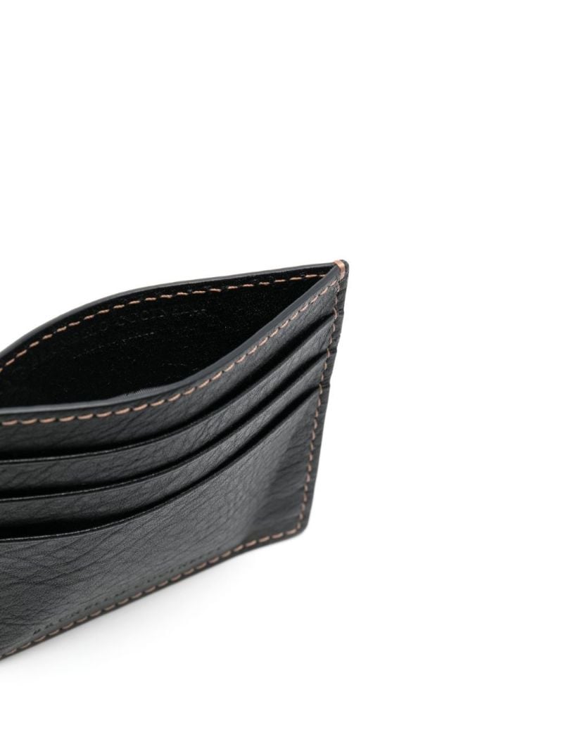 Black Logo Leather Card Holder