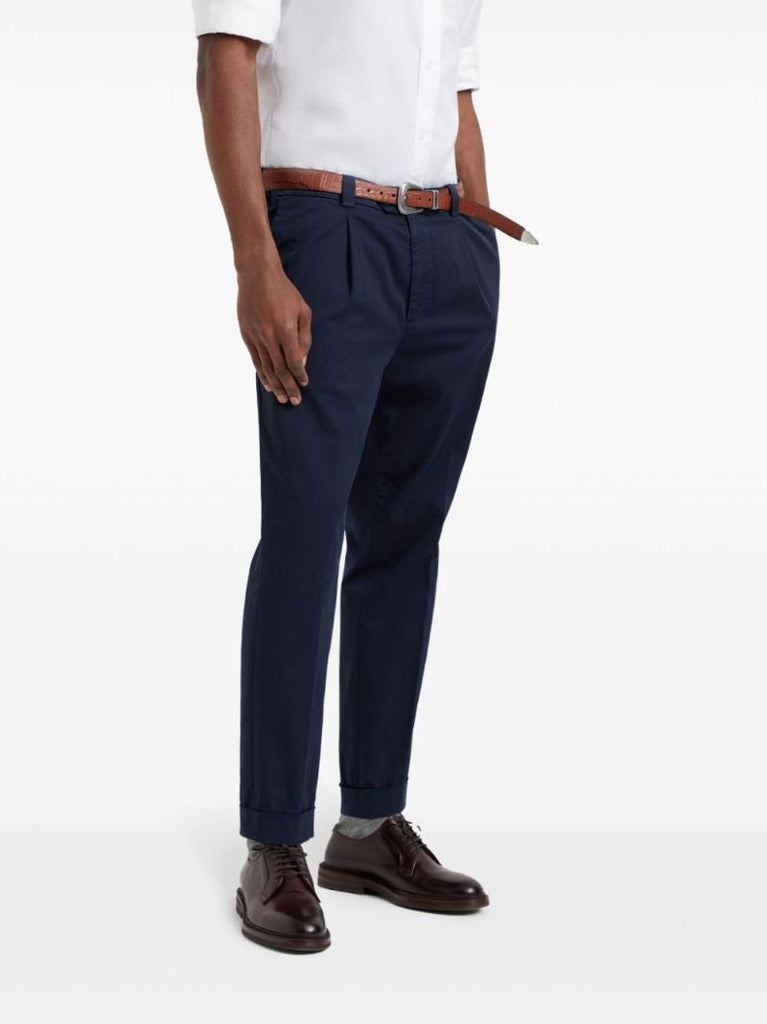 Tapered Cotton Trousers