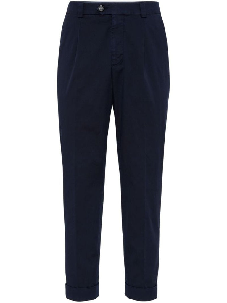 Tapered Cotton Trousers