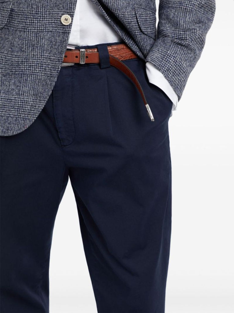 Tapered Cotton Trousers