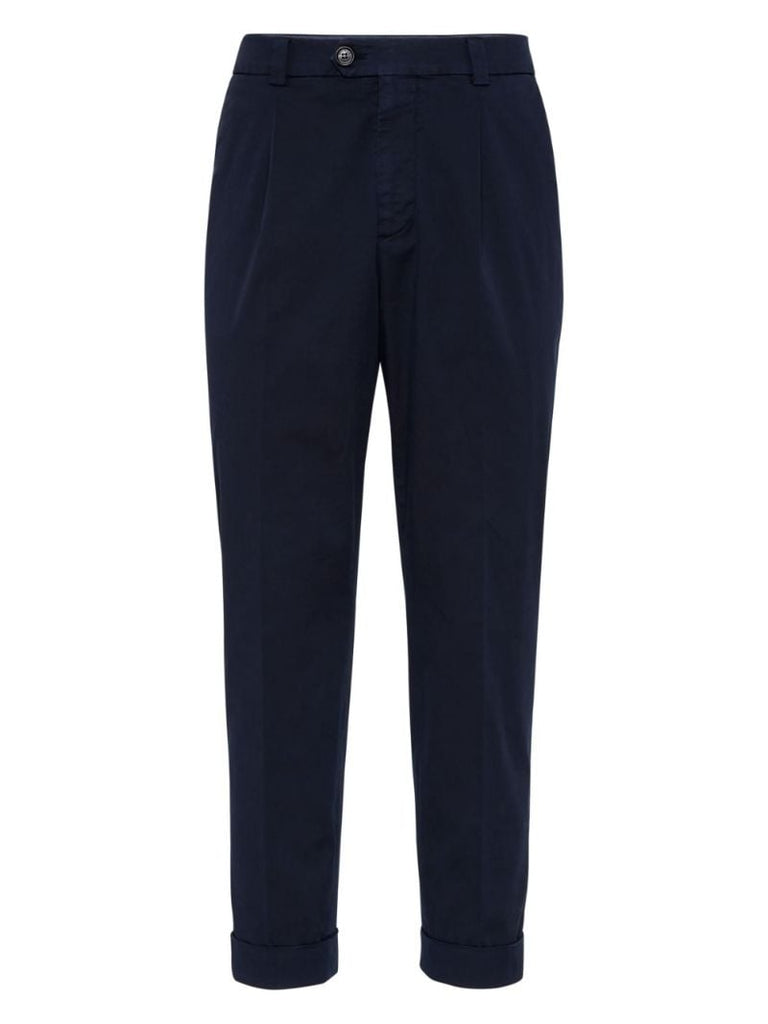 Tapered Cotton Trousers