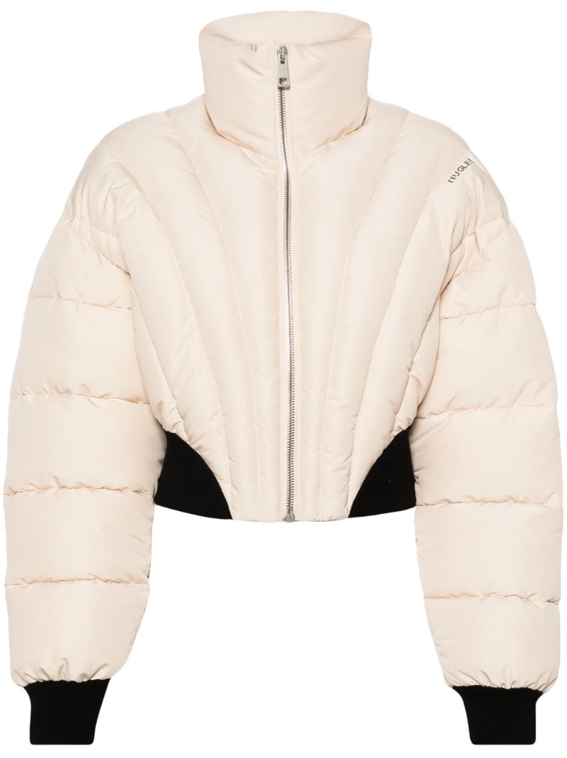 Neutral Cropped Puffer Jacket