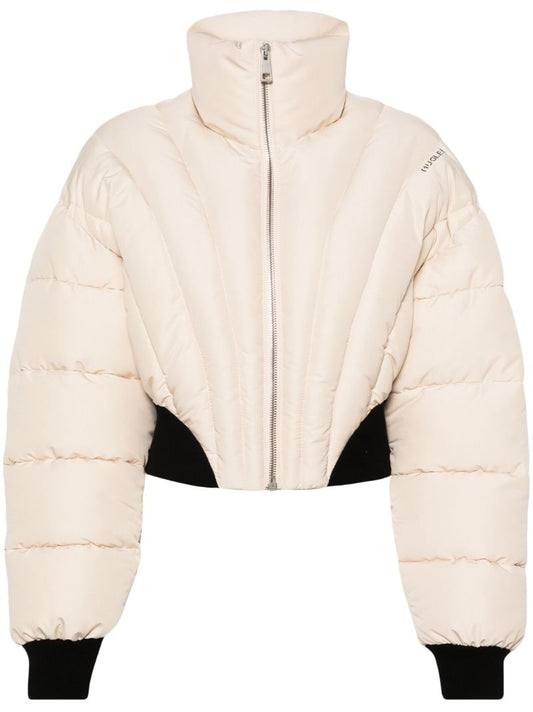 Neutral Cropped Puffer Jacket