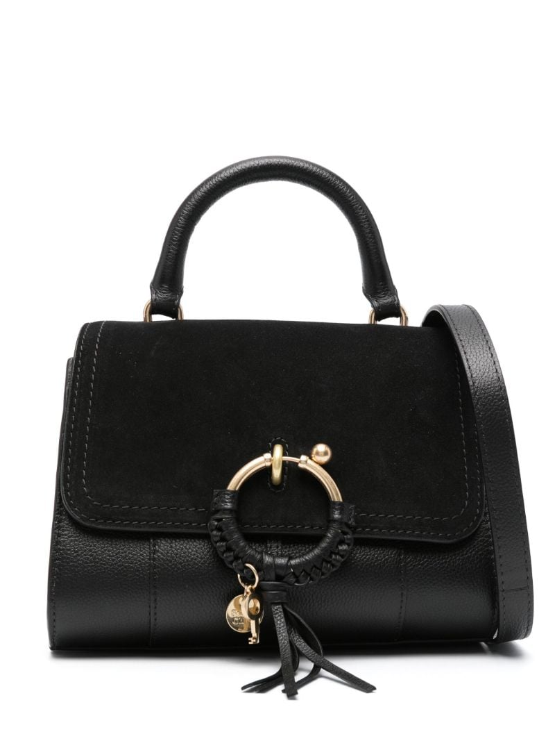 Black Joan Ladylike Suede Tote Bag