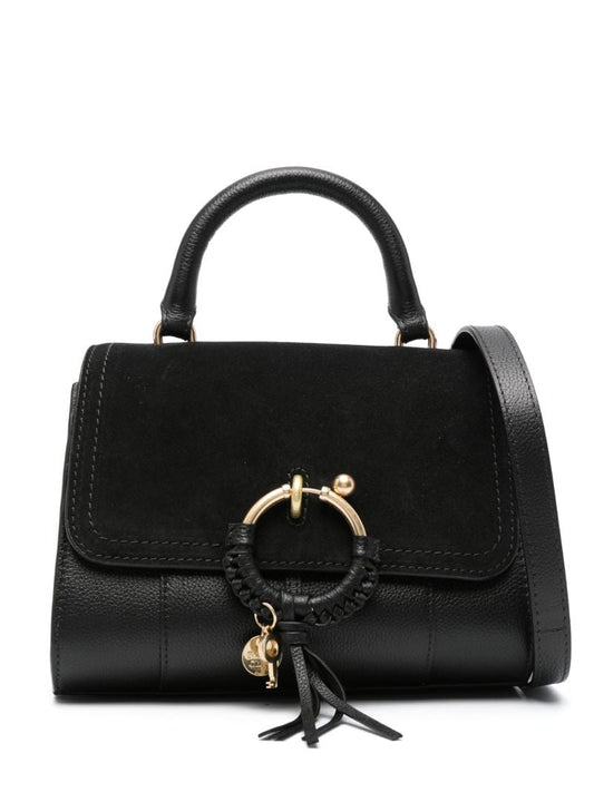Black Joan Ladylike Suede Tote Bag