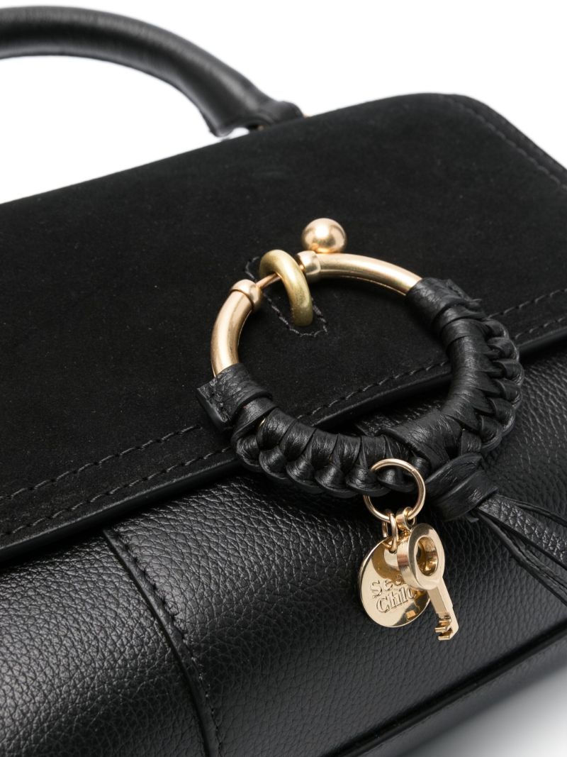 Black Joan Ladylike Suede Tote Bag