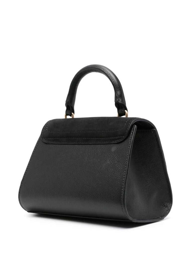 Black Joan Ladylike Suede Tote Bag