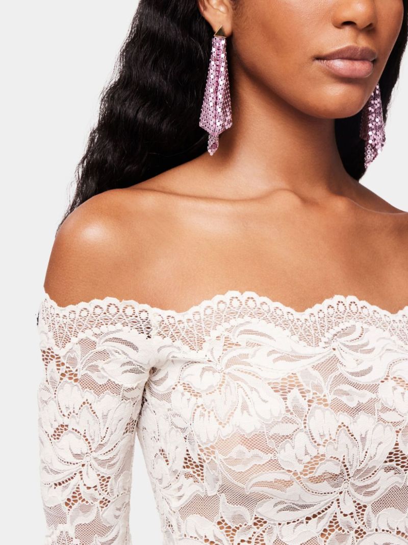 Pink Chainmail Drop Earrings