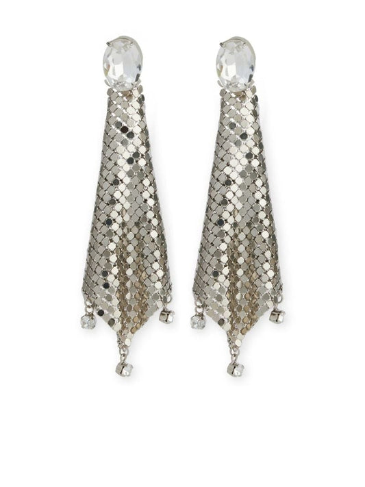 Silver-tone Chainmail Drop Earrings