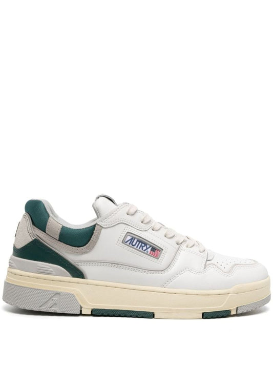 White and Green Aerol Sneakers