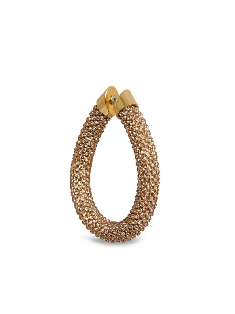 Gold-tone Pixel Tube Hoop Earrings
