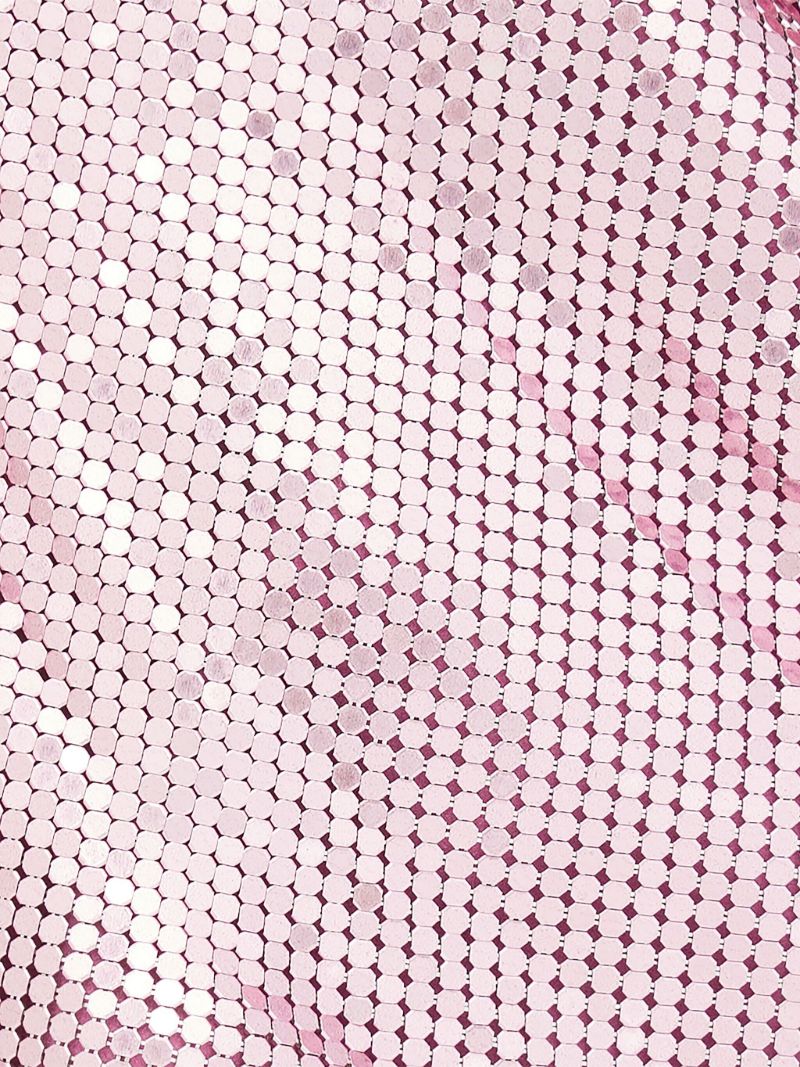 Pink Chainmail Metallic Shoulder Bag