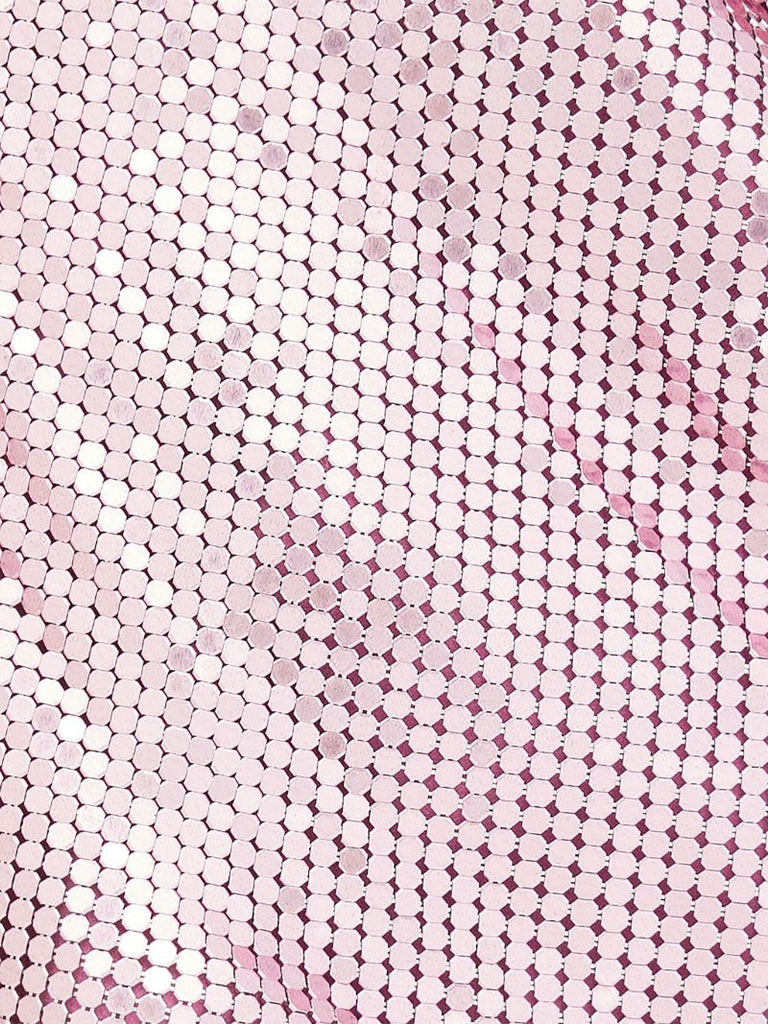 Pink Chainmail Metallic Shoulder Bag