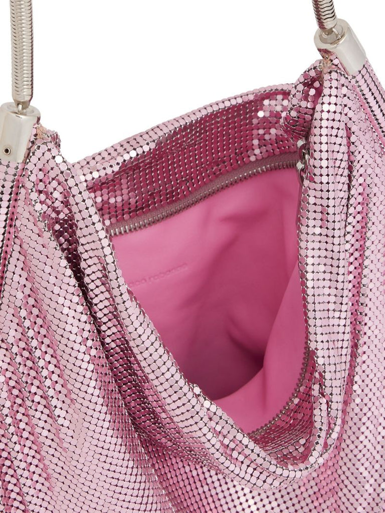Pink Chainmail Metallic Shoulder Bag