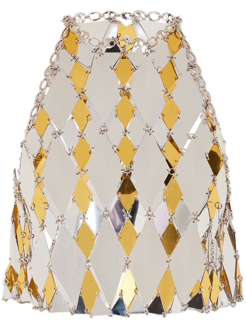 Silver Sparkles Rhombic Paillettes Crop Top