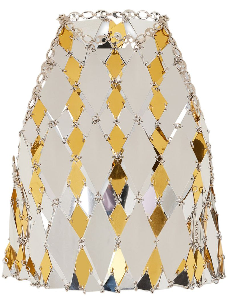 Silver Sparkles Rhombic Paillettes Crop Top