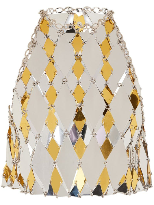 Silver Sparkles Rhombic Paillettes Crop Top