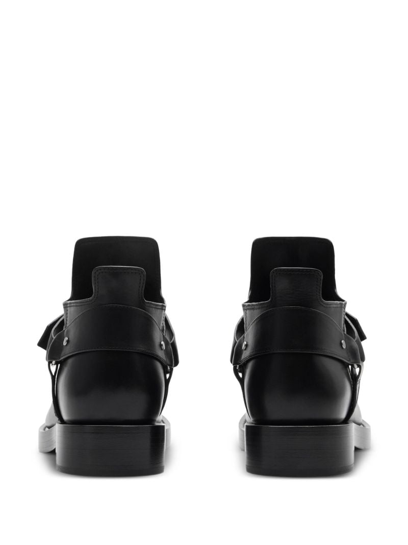 Black Saddle Leather Boots