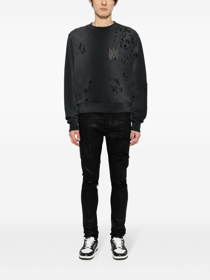 Black Wax Logo Skinny Jeans