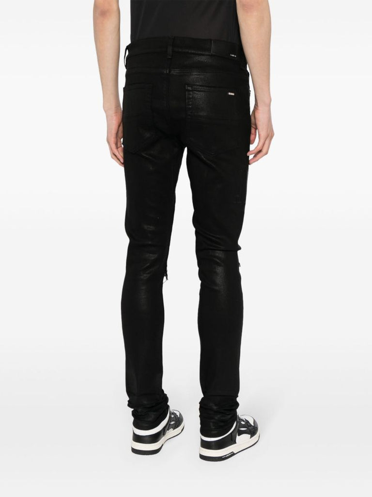 Black Wax Logo Skinny Jeans