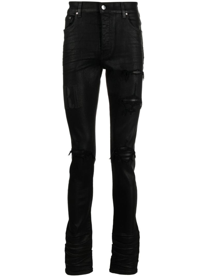 Black Wax Logo Skinny Jeans