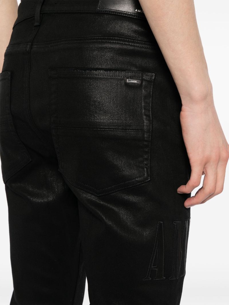 Black Wax Logo Skinny Jeans