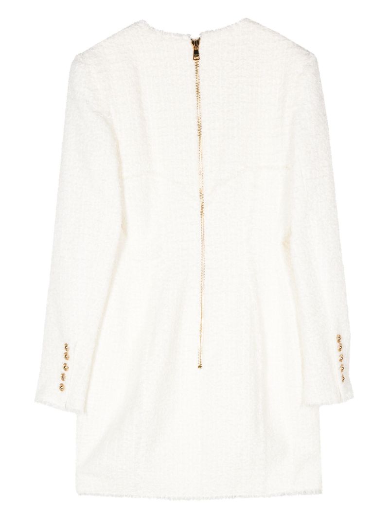 White Tweed Blazer Mini Dress