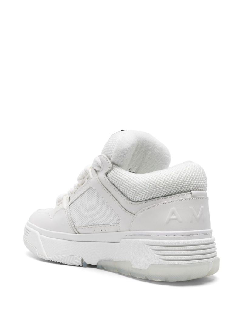 White Ma-1 Panelled Leather Sneakers