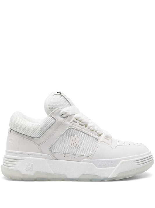 White Ma-1 Panelled Leather Sneakers