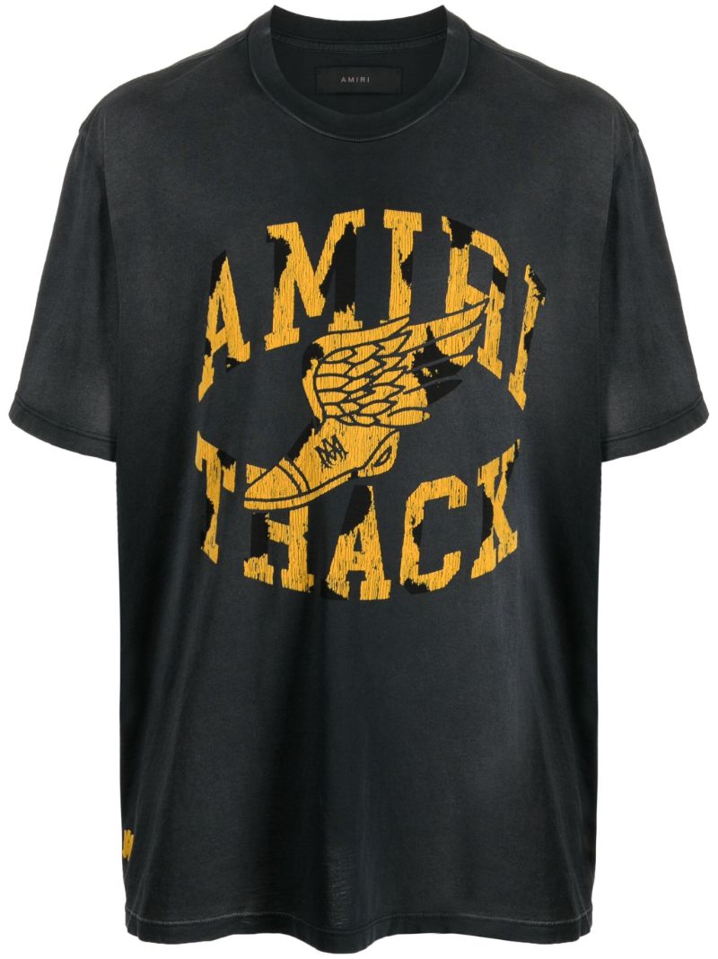 Grey Track Cotton T-shirt