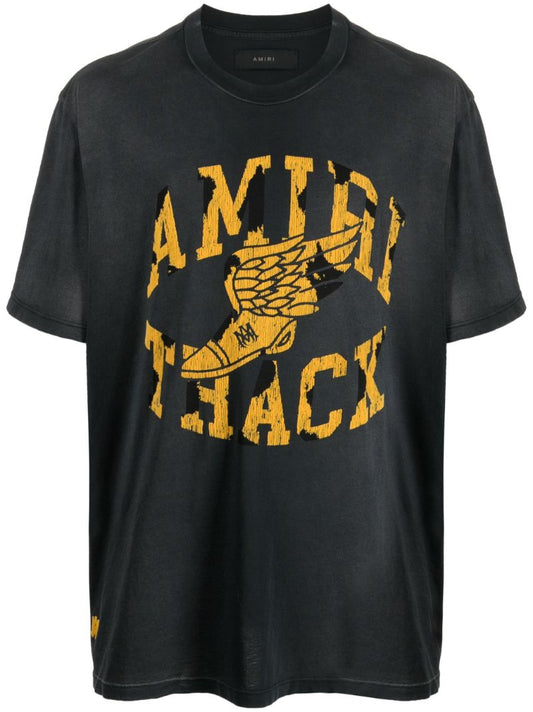 Grey Track Cotton T-shirt