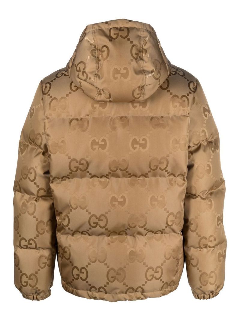 Green Jumbo Gg Canvas Puffer Jacket