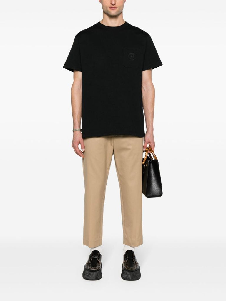 Black Interlocking G Cotton T-shirt
