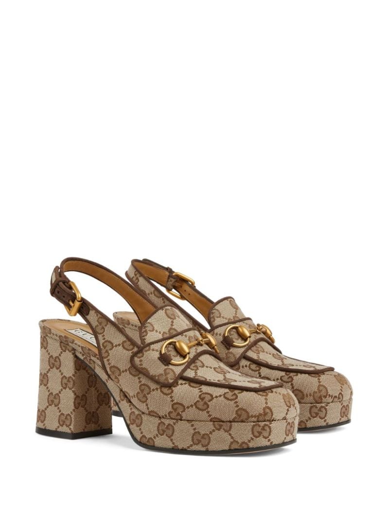 Neutral Horsebit 85 Platform Pumps