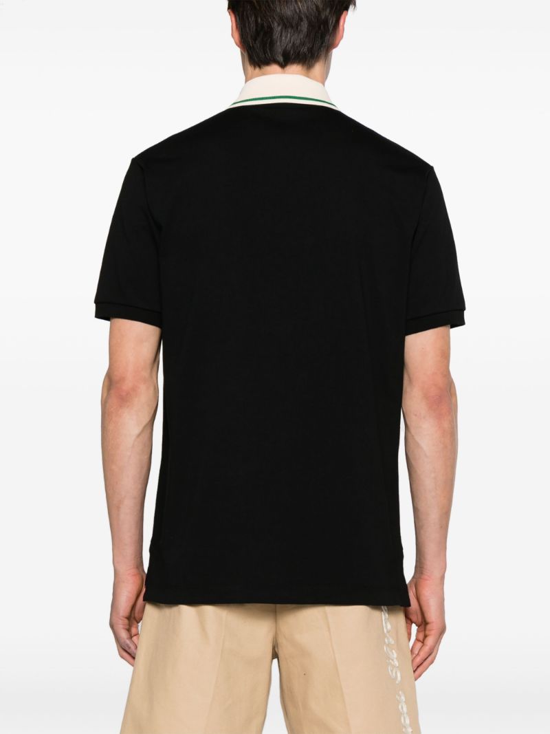Black Interlocking G Cotton Polo Shirt
