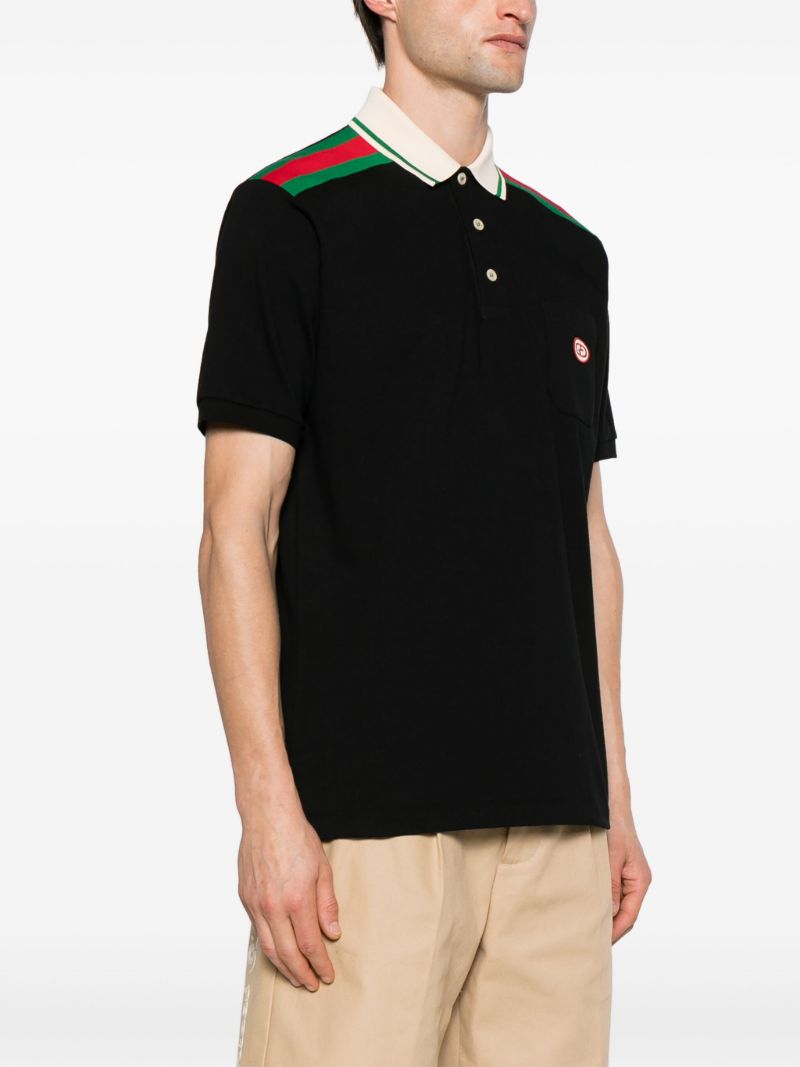 Black Interlocking G Cotton Polo Shirt